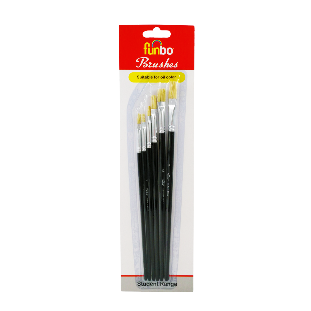 PAINT BRUSH ( BRAND FUNBO ) STUDENT RANGE 6 PCS