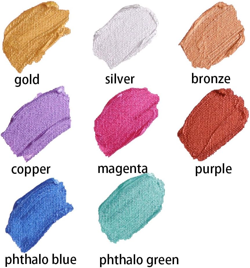 ACRYLIC PREMIUM INTRO SET METALLIC COLOR ( BRAND MONT MARTE ) 8 PCS 18ML