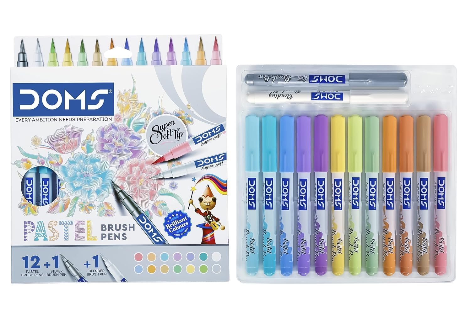 PASTEL BRUSH PEN 12 SHADES ( BRAND DOMS )