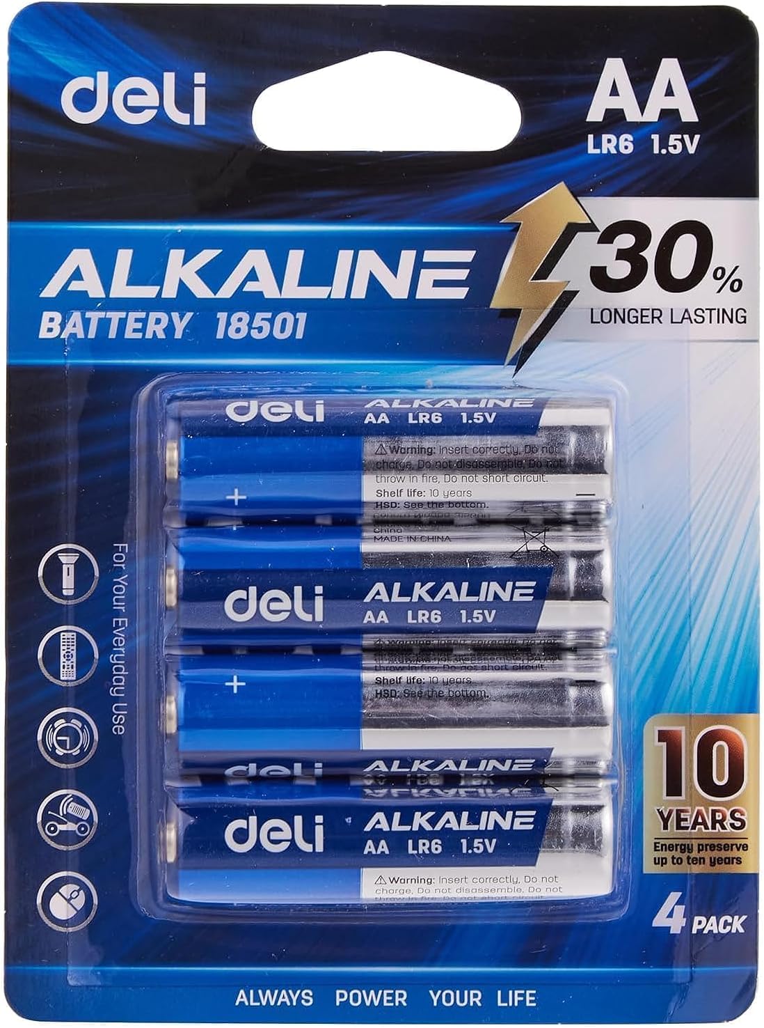 Deli AA Alkaline Battery 18501