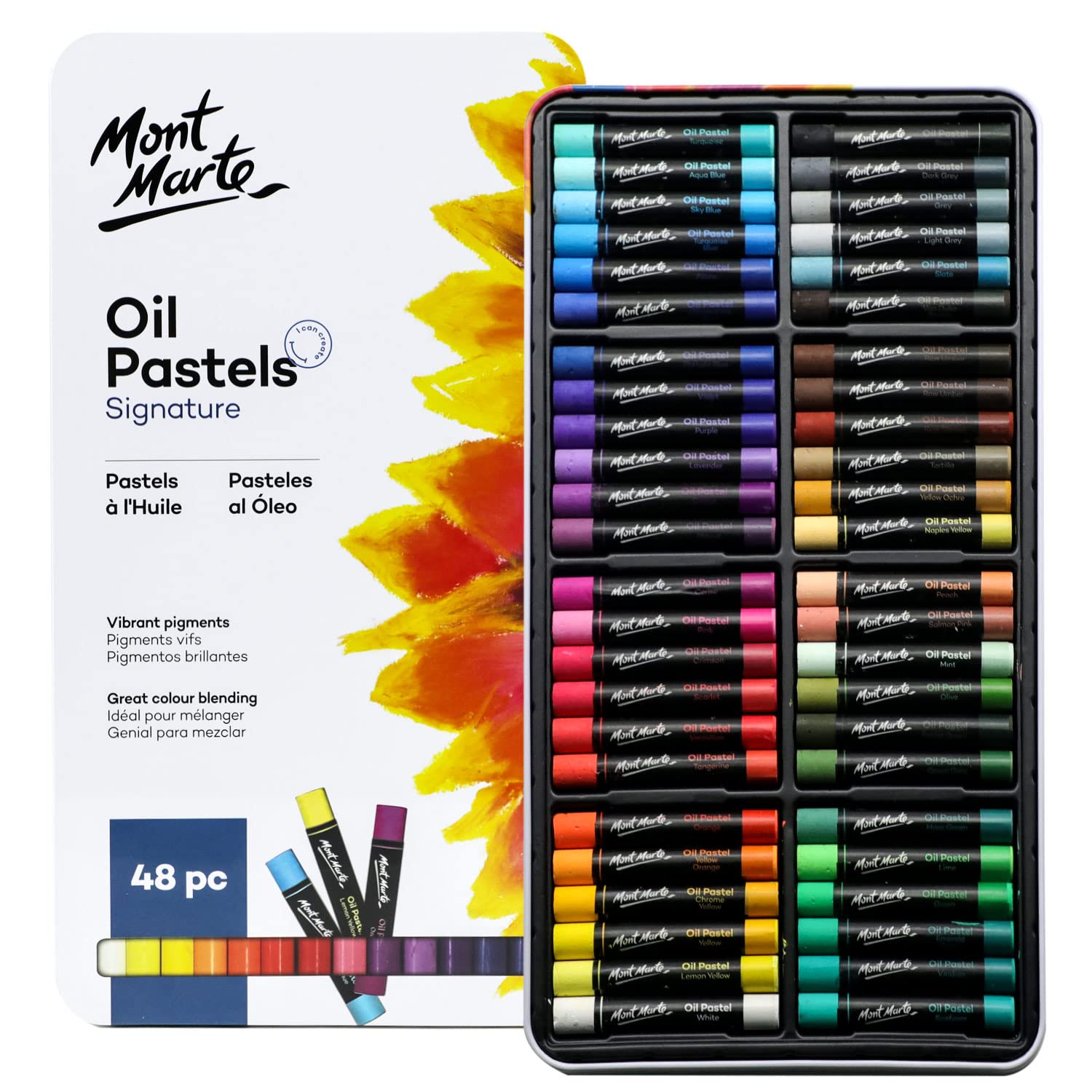 OIL PASTEL COLOR ( BRAND MONT MARTE ) 48 PCS