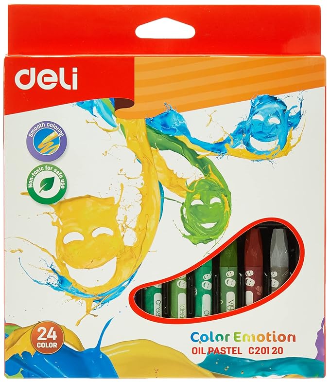 COLOR EMOTION OIL PASTEL 24 PCS C20120 ( BRAND DELI )