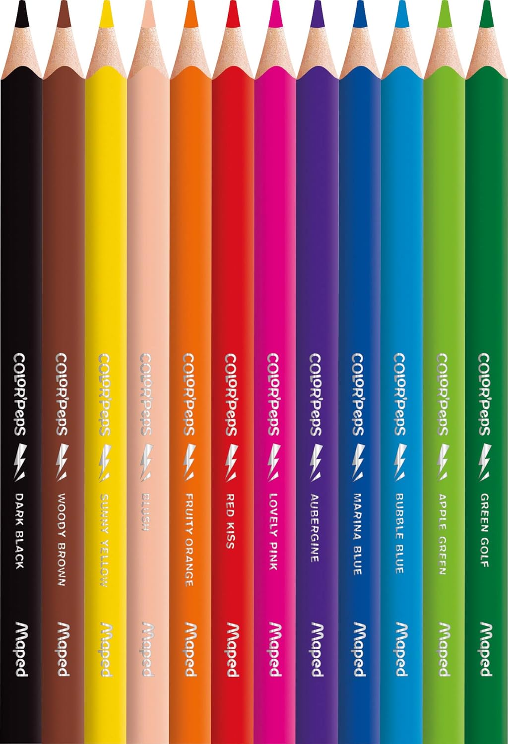 TRIANGULAR COLOR PENCIL ( BRAND MAPED ) 12 COLORS