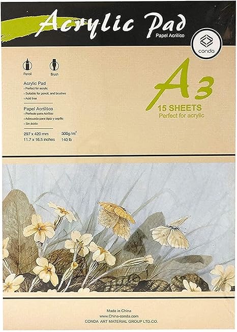 SKETCHBOOK ACRYLIC A3 PAD 300GSM ( BRAND CONDA )