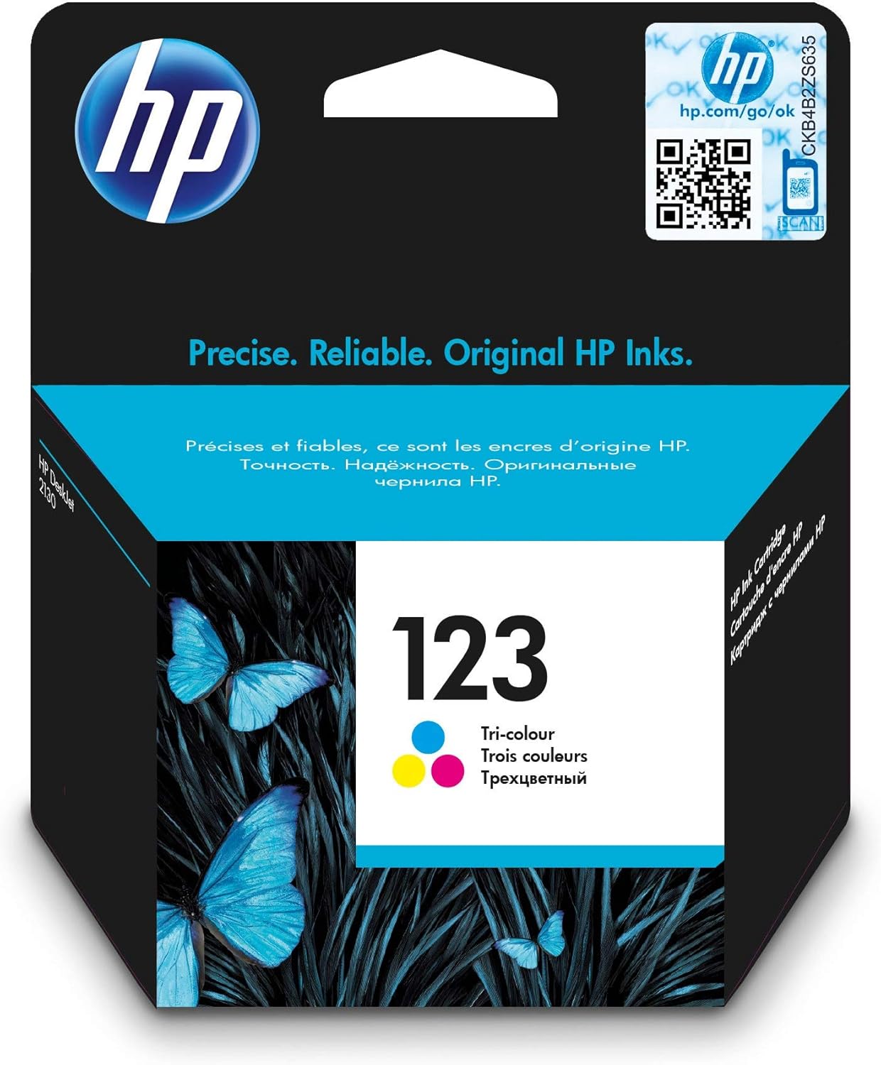INK CARTRIDGE 123 TRI-COLOR ( BRAND HP )