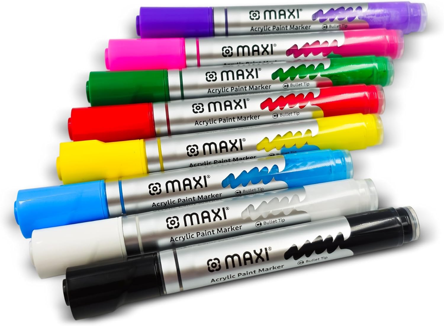 ACRYLIC POINT MARKER ( BRAND MAXI ) 8 COLORS 0.5-1 MM