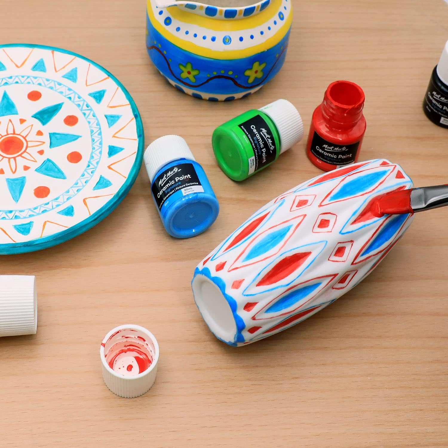 CERAMIC & PORCELAIN PAINT SET ( BRAND MONT MARTE ) 6PCS 20ML