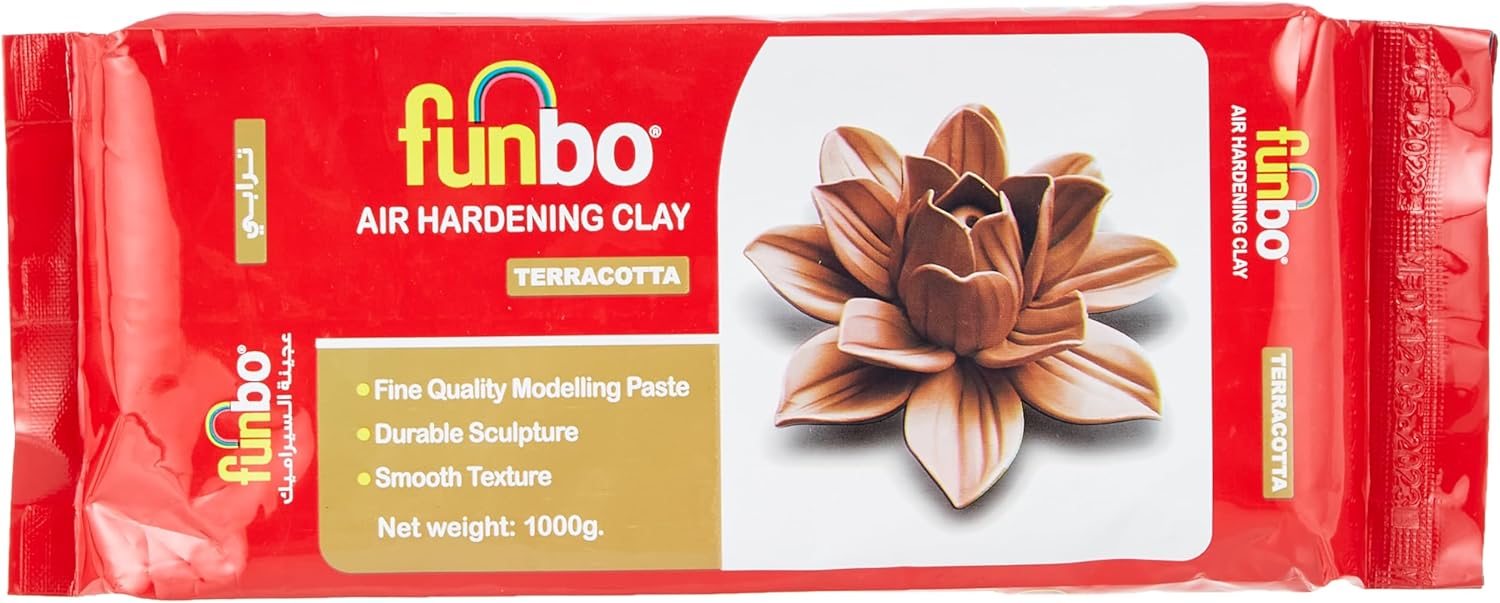 AIR HARDENING CLAY 1000 GRMS TERRACOTA ( BRAND FUNBO )