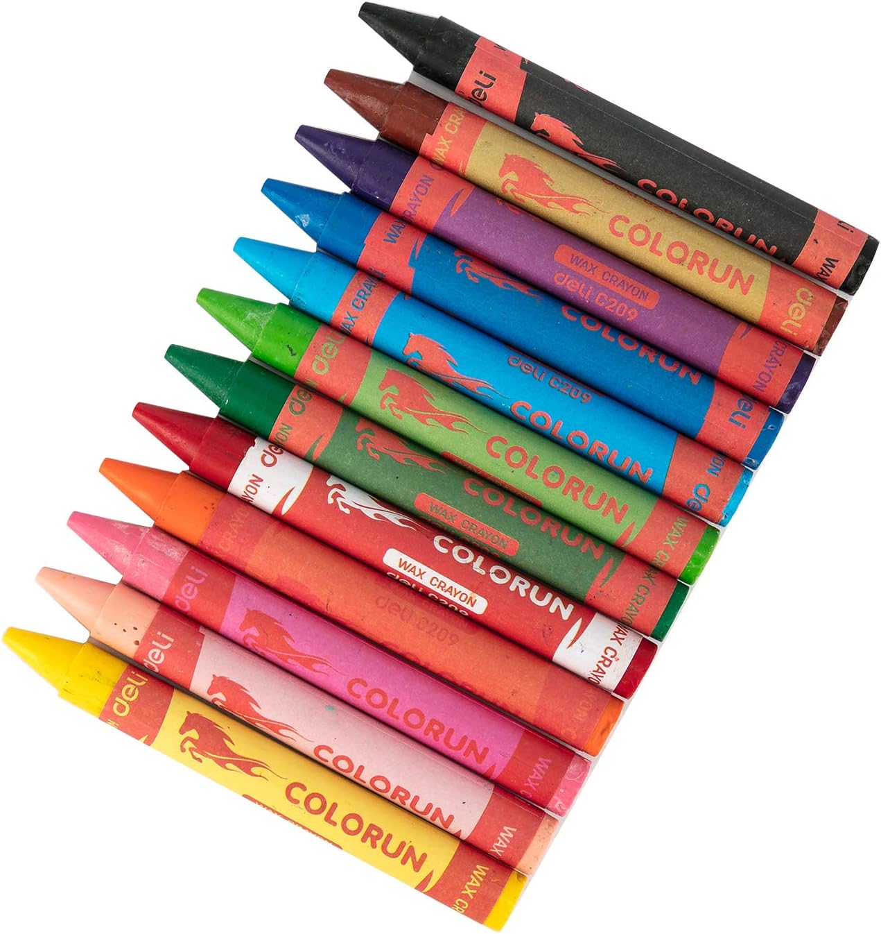 WAX CRAYON JUMBO ( BRAND DELI ) 12 COLORS