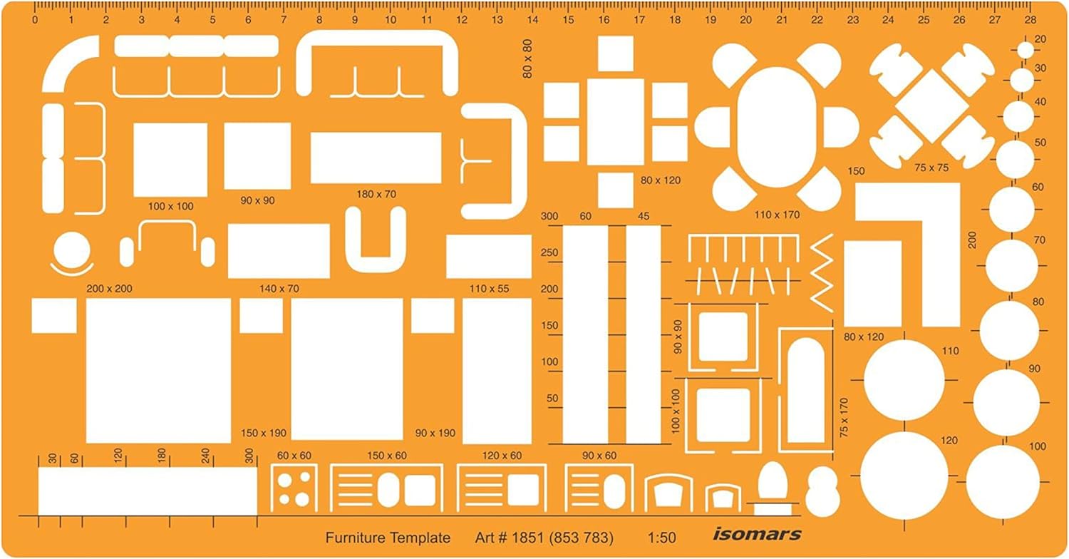 ARCHITECH FURNITURE TEMPLATE ART NO.1851M ( BRAND ISOMARS )