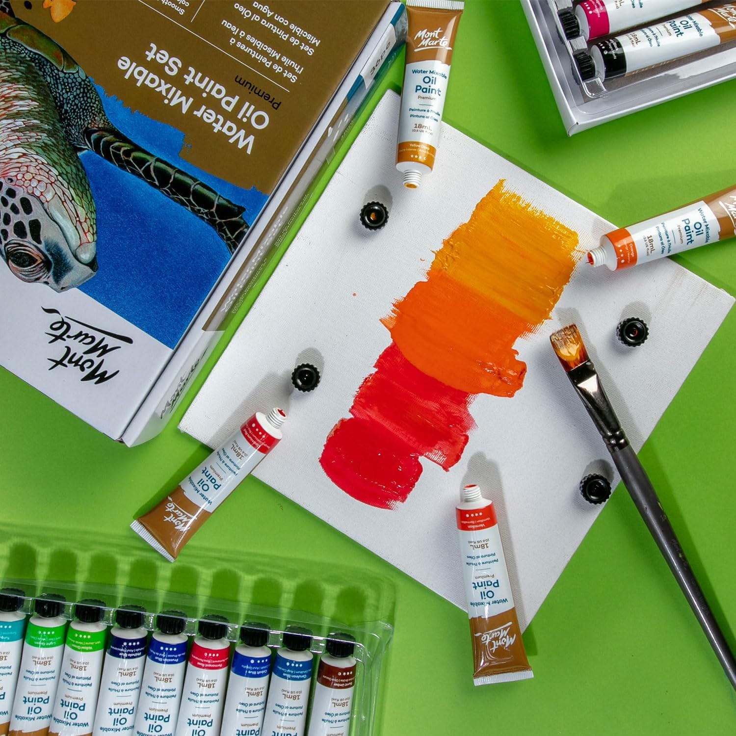 OIL PAINT WATER MIXABLE ( BRAND MONT MARTE ) SET OF 36