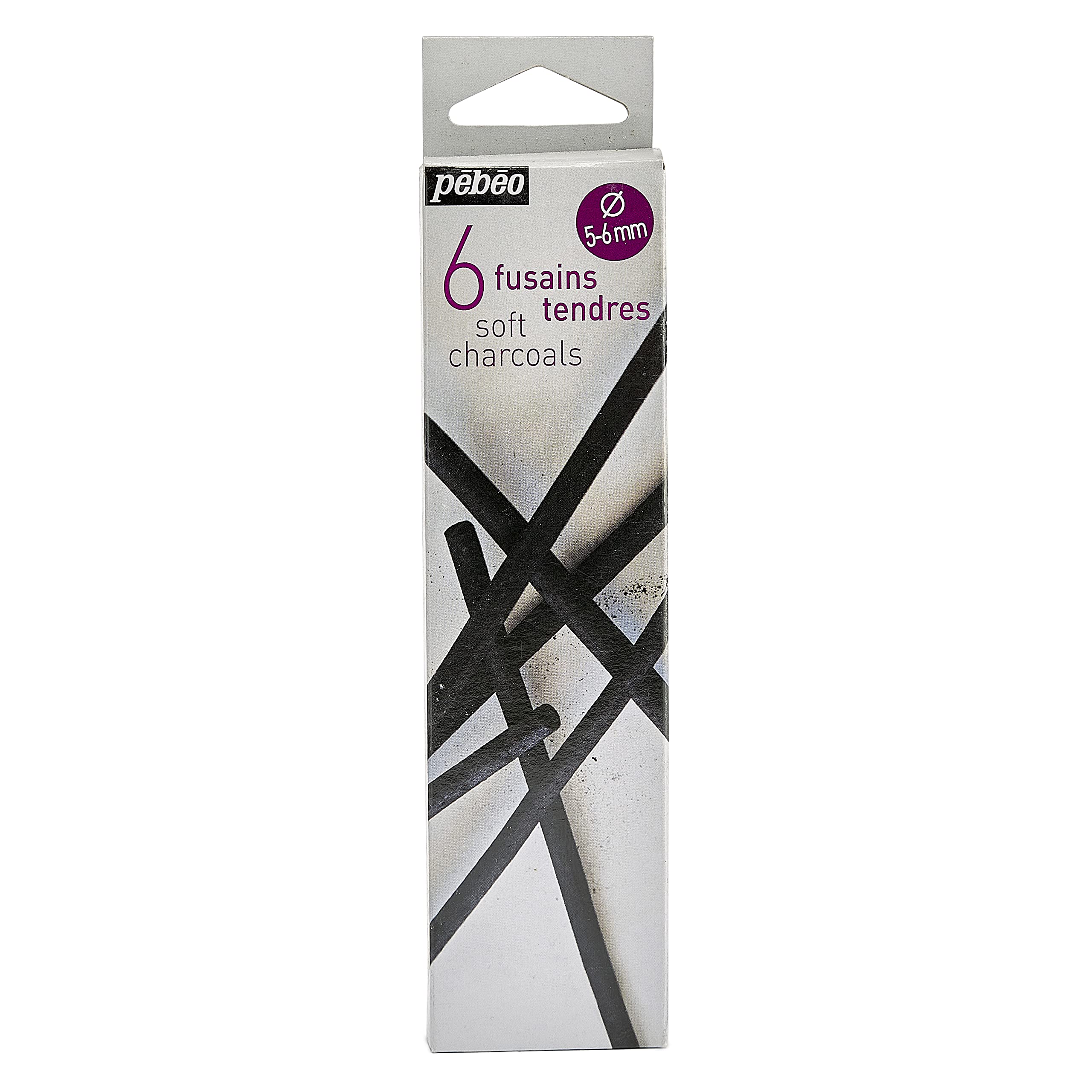 SOFT CHARCOAL FUSAINS 6 PCS ( BRAND PEBEO )