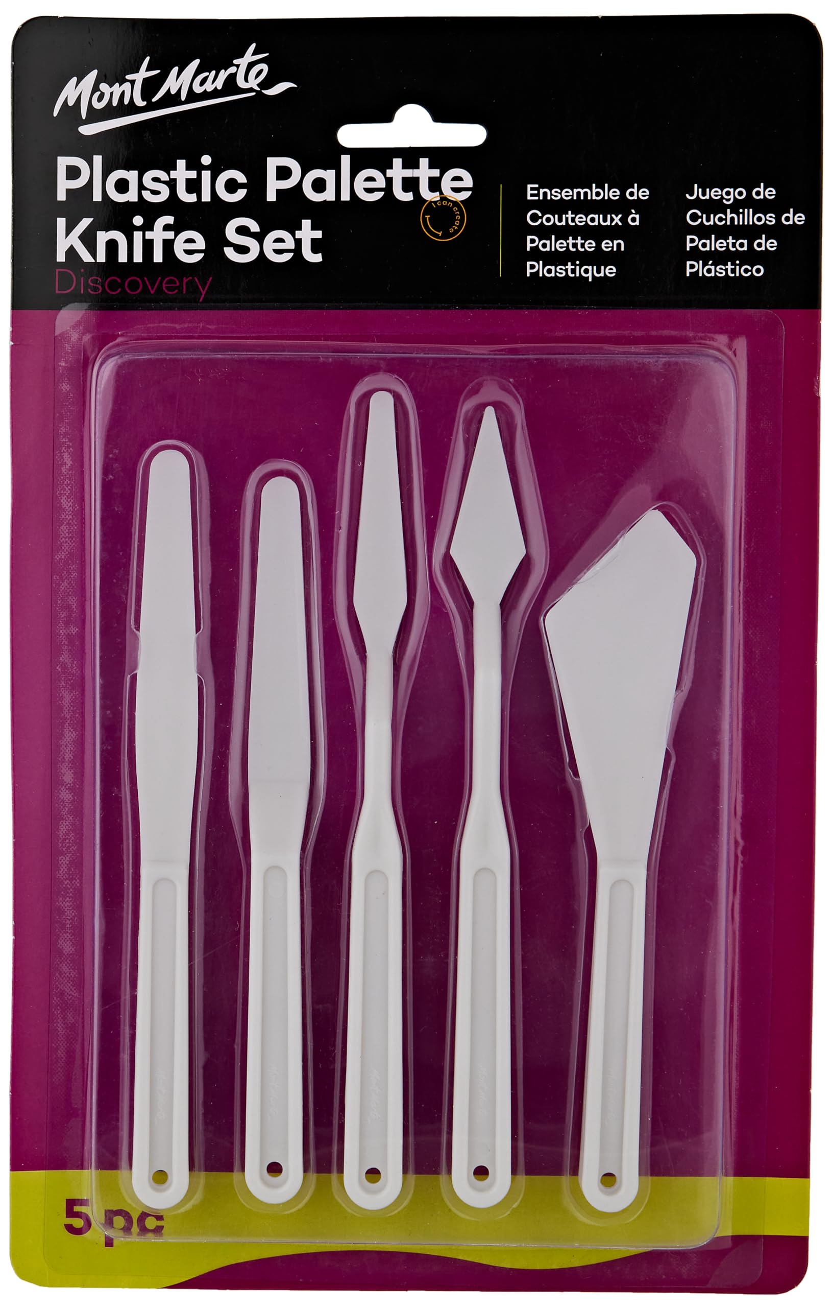 PLASTIC PALETTE KNIFE ( BRAND MONT MARTE ) SET OF 5