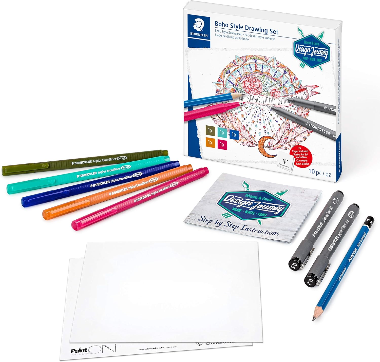 BOHO STYLE DRAWING SET ( BRAND STAEDTLER )