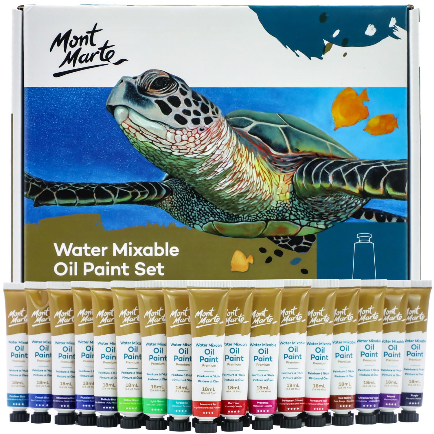 OIL PAINT WATER MIXABLE ( BRAND MONT MARTE ) SET OF 36
