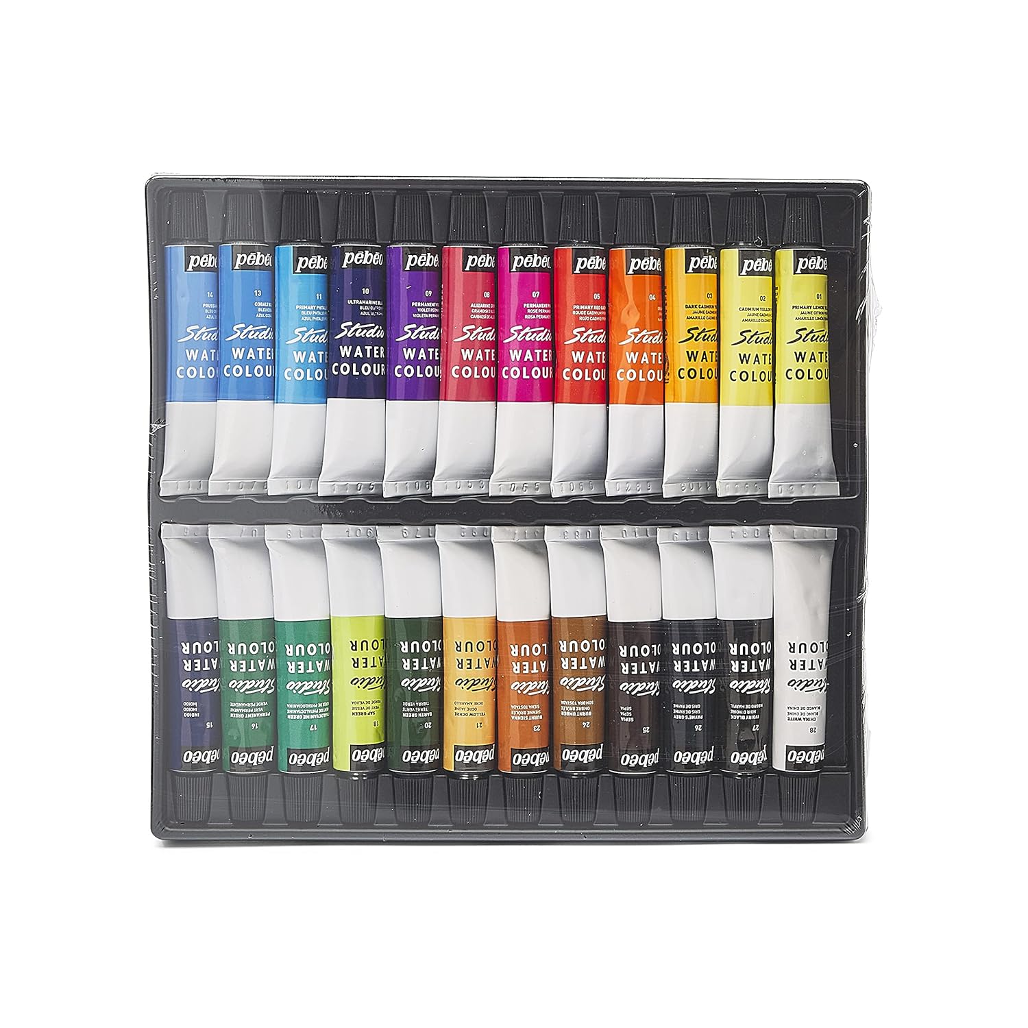 WATERCOLOR ( BRAND PEBEO ) AQUARELLE FINE SET OF 24 COLORS 12ML