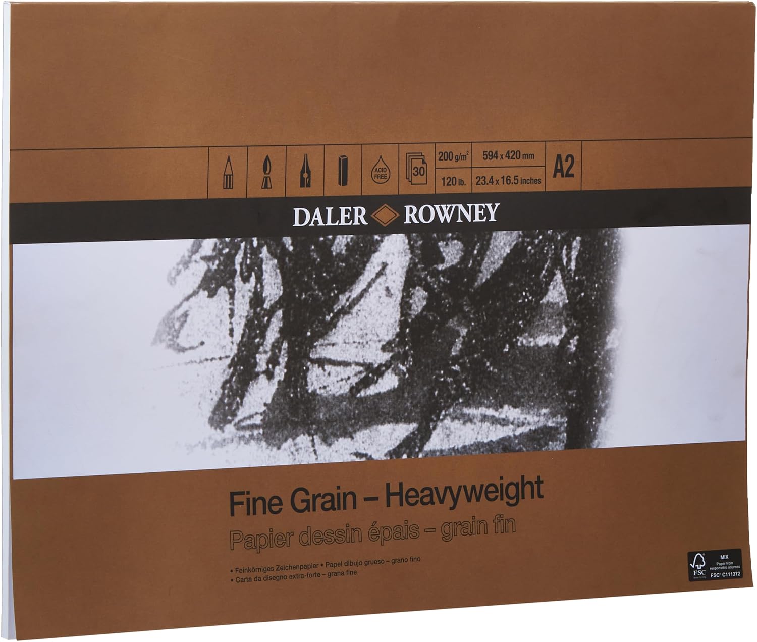 SKETCHBOOK ( DALER ROWNEY ) FINE GRAIN -HEAVYWEIGHT A2 SIZE 30SHEETS 200GSM