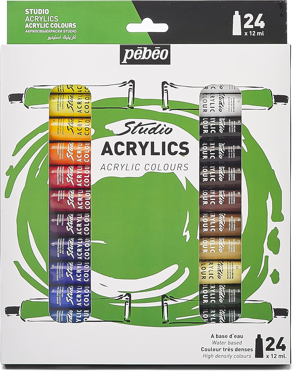 ACRYLIC COLOR SET ( BRAND PEBEO ) STUDIO 12ML 24 COLORS