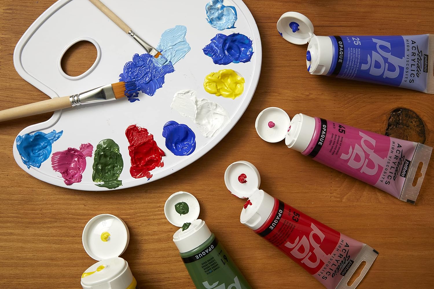 ACRYLIC COLOR HIGH VELOSITY ( BRAND PEBEO ) STUDIO 10TUBES 20ML PLUS 1 BRUSH