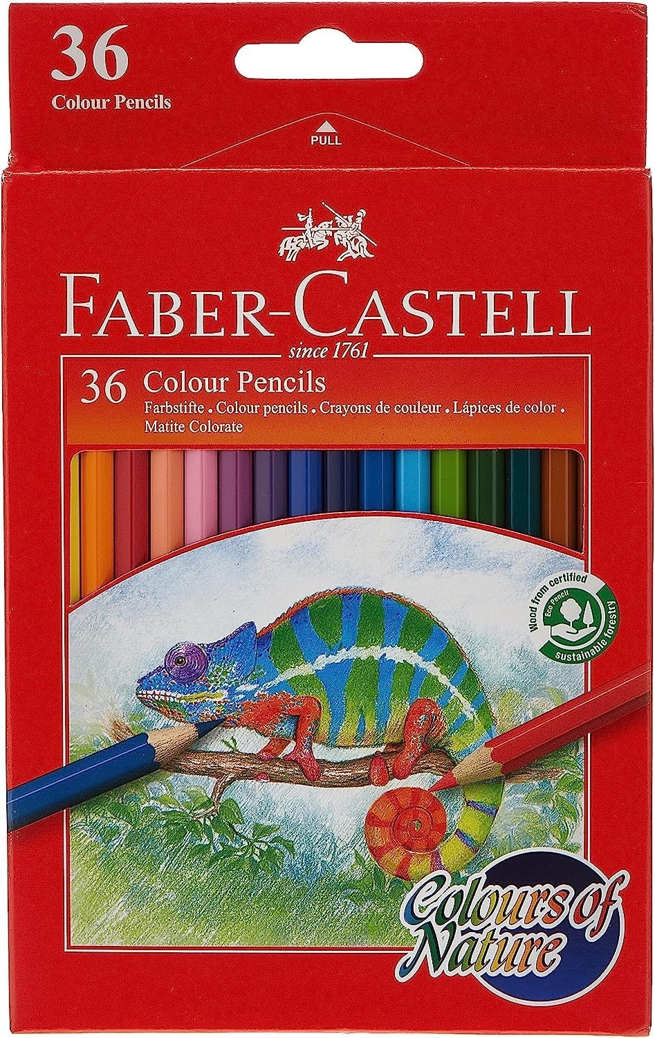 36 COLOR PENCILS ( BRAND FABER CASTELL )