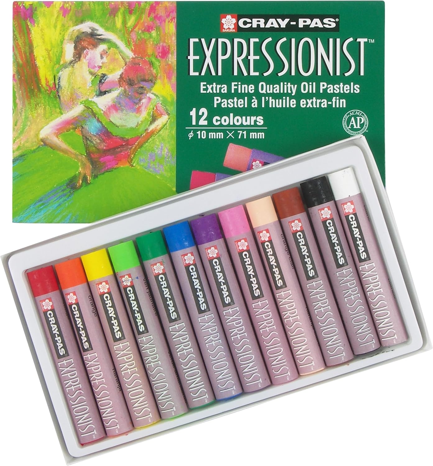 OIL PASTEL ( BRAND CRAY-PAS ) EXPRESSIONIST EXTRA FINE QUALITY 12 COLORS