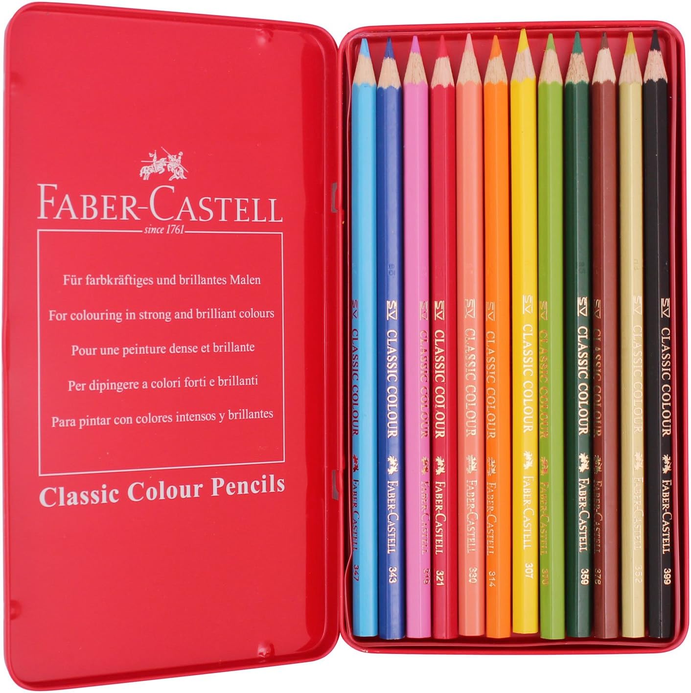 CLASSIC COLOR PENCIL ( BRAND FABER CASTELL ) 12 SHADES