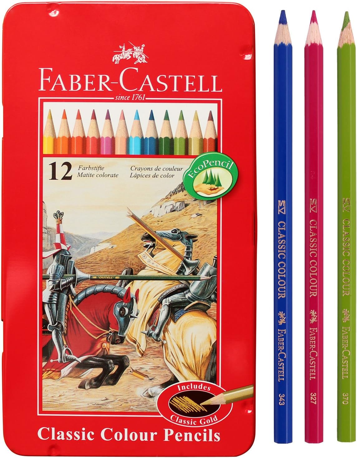 CLASSIC COLOR PENCIL ( BRAND FABER CASTELL ) 12 SHADES