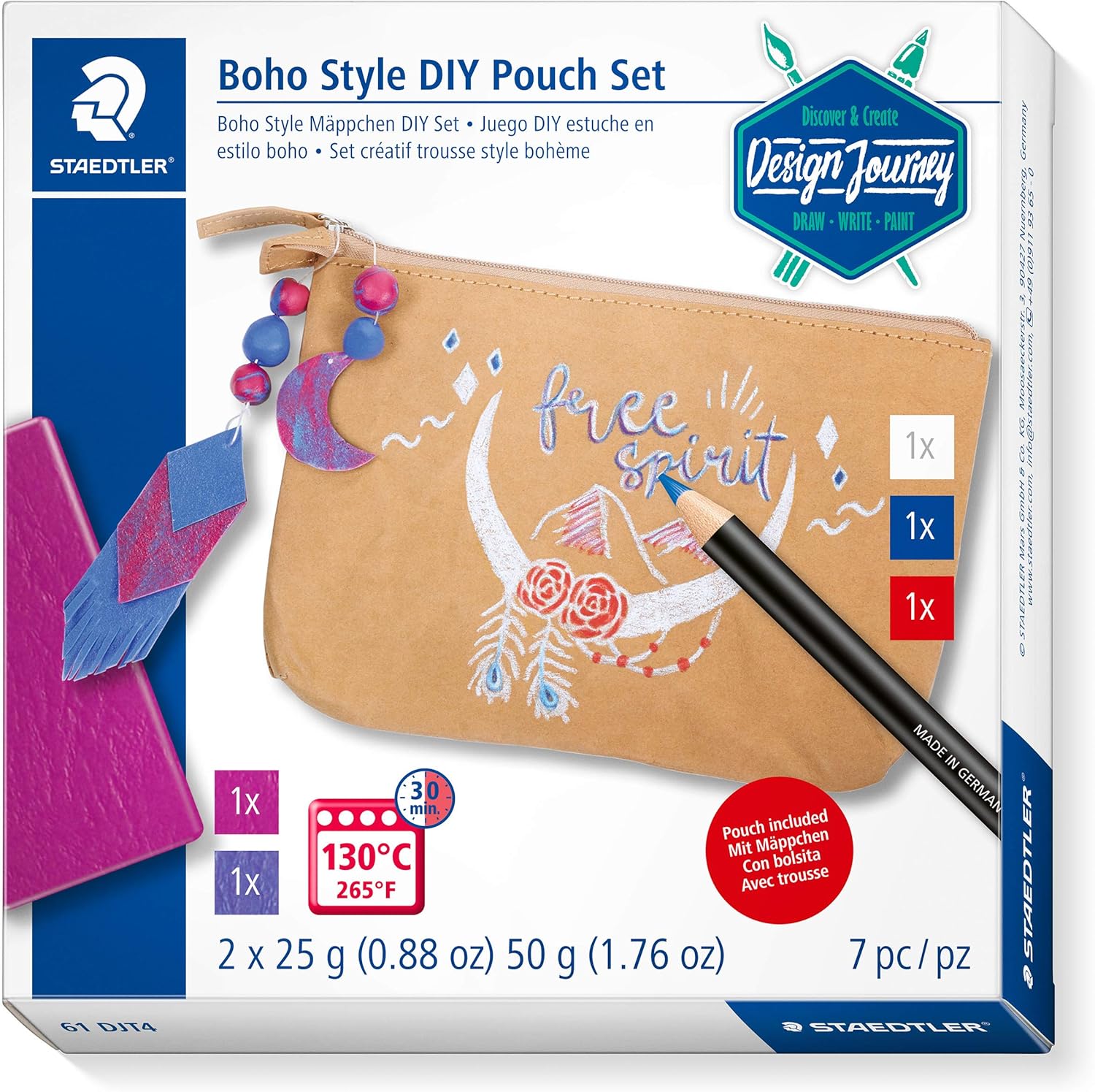 BOHO DESIGN DIY POUCH BAG SET ( BRAND STAEDTLER )