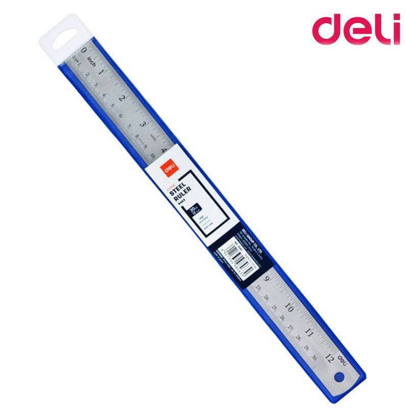 METAL SCALE ( BRAND DELI ) 30CM 12INCH