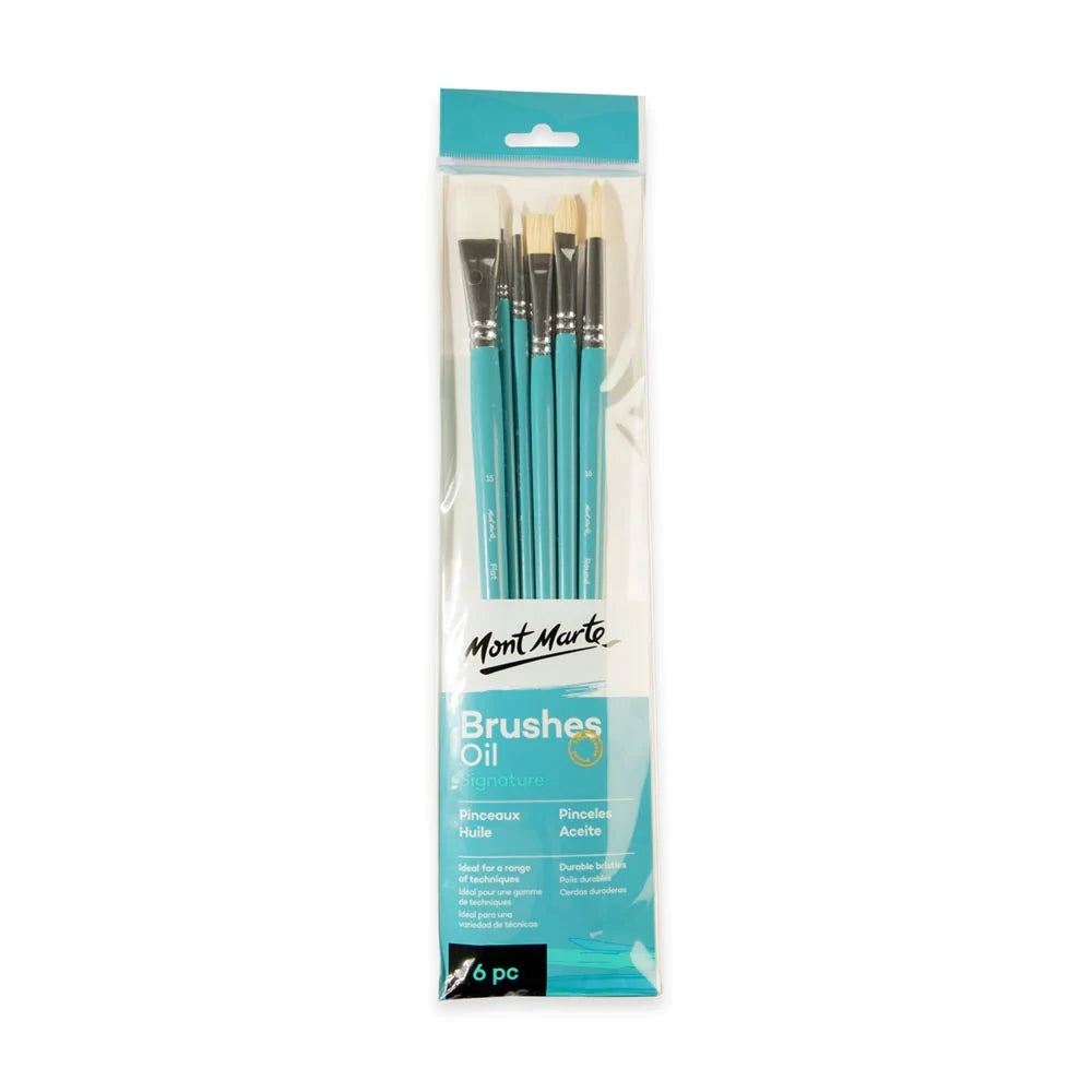 OIL BRUSHES ( BRAND MONT MARTE ) 6 PCS