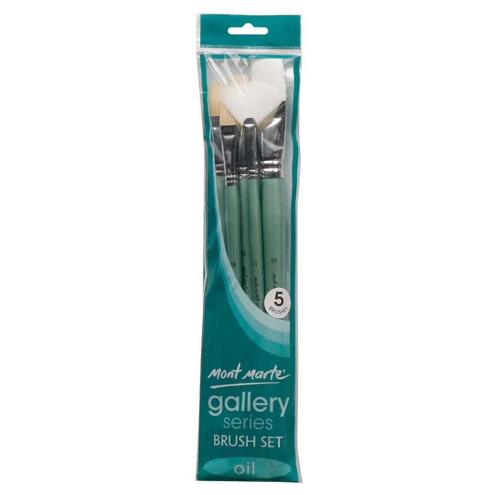 OIL BRUSH SET GALLERY SERIES ( BRAND MONT MARTE ) 5 PCS