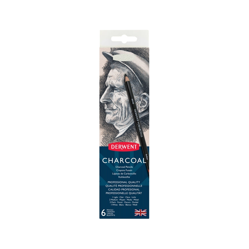 CHARCOAL PENCIL ( BRAND DERWENT ) 6PCS