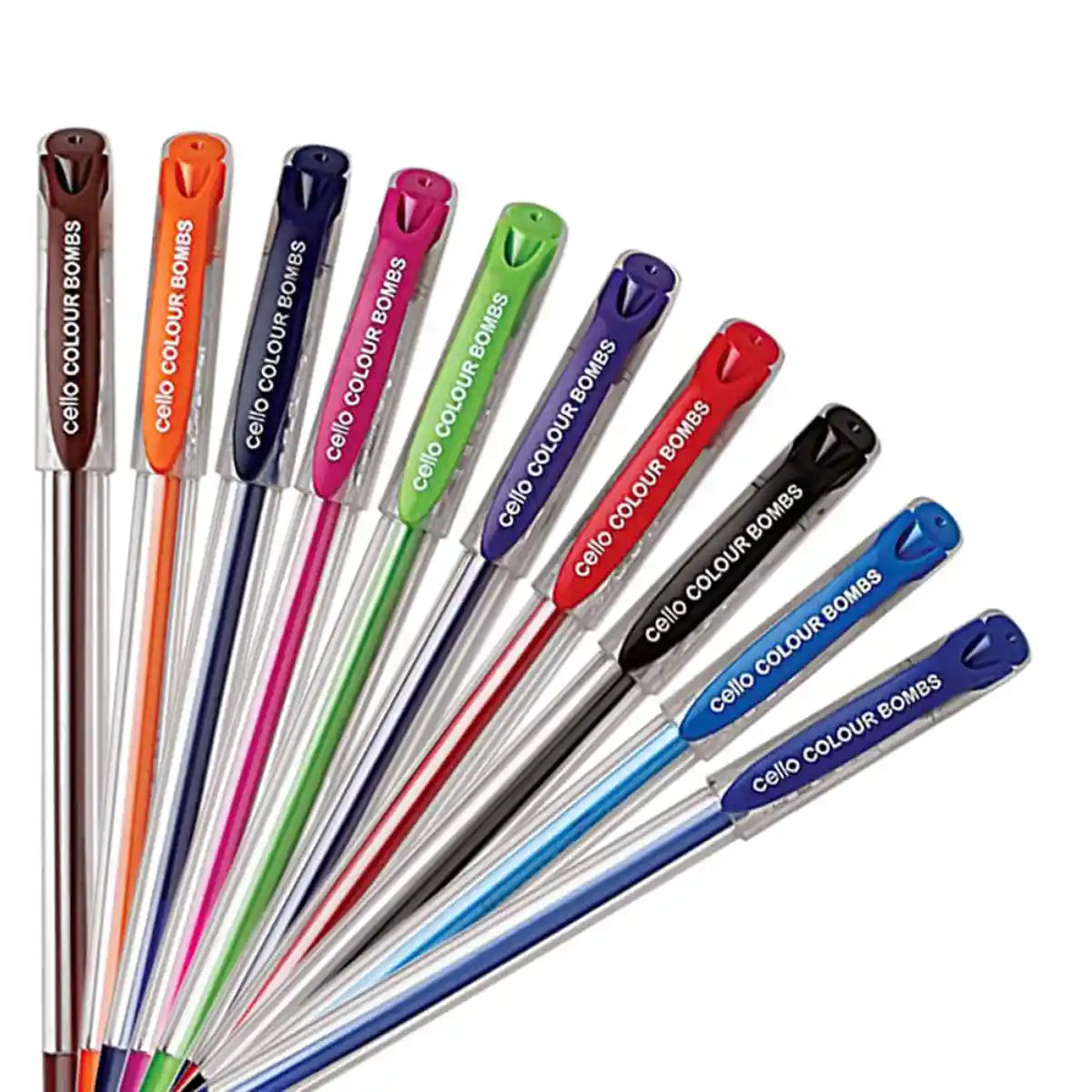 GEL PENS ( BRAND CELLO ) 10PCS COLOR BOMBS PEN
