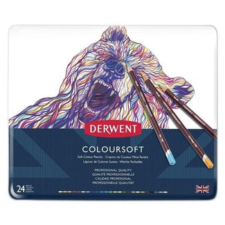 COLORED PENCIL ( BRAND DERWENT ) COLOURSOFT 24PCS