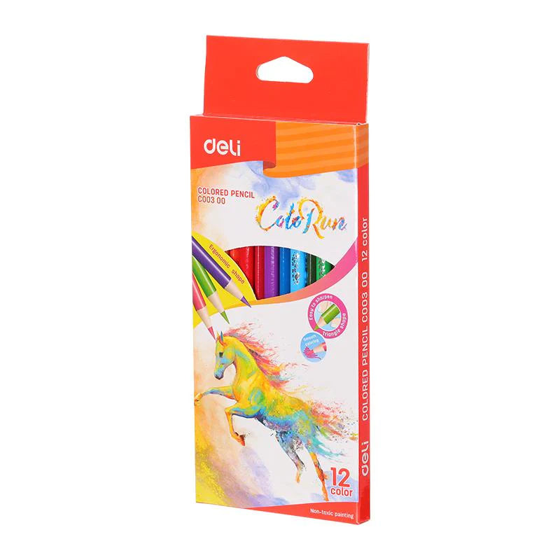 COLORUN COLORED PENCIL 12 COLORS ( BRAND DELI )