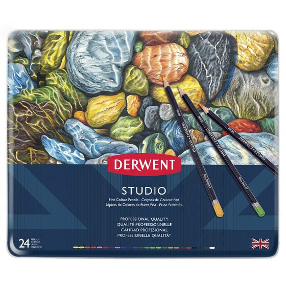 COLORED PENCIL ( BRAND DERWENT ) STUDIO FOR PROFESSIONAL USE 24SHADES