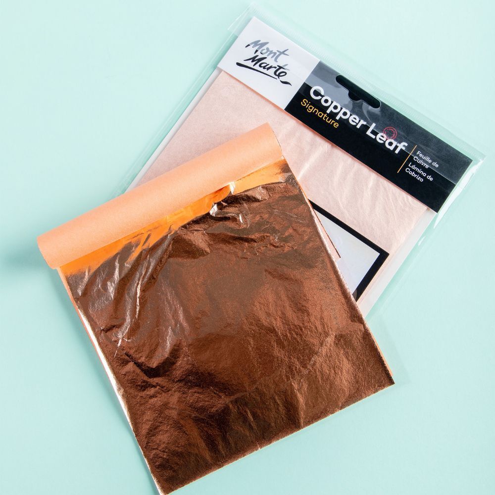 COPPER LEAF IMITATION ( BRAND MONT MARTE ) SIGNATURE 14X14CM 25 SHEETS