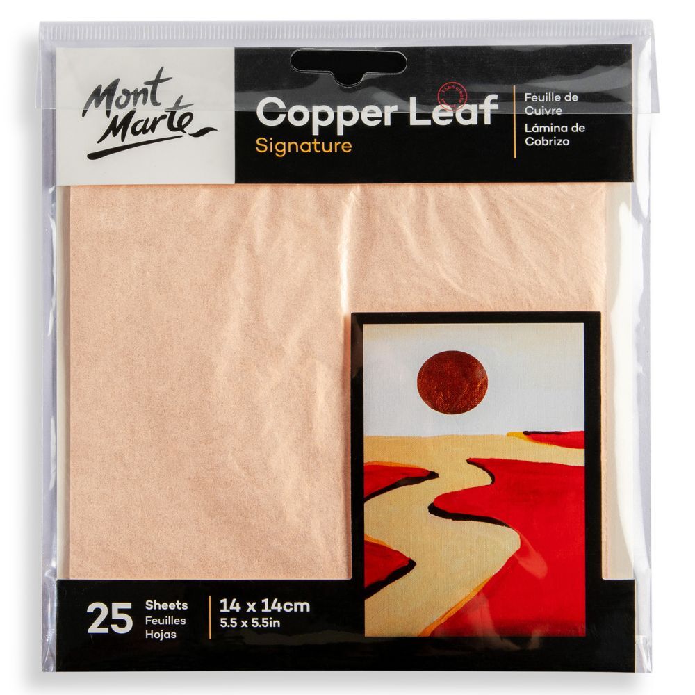 COPPER LEAF IMITATION ( BRAND MONT MARTE ) SIGNATURE 14X14CM 25 SHEETS