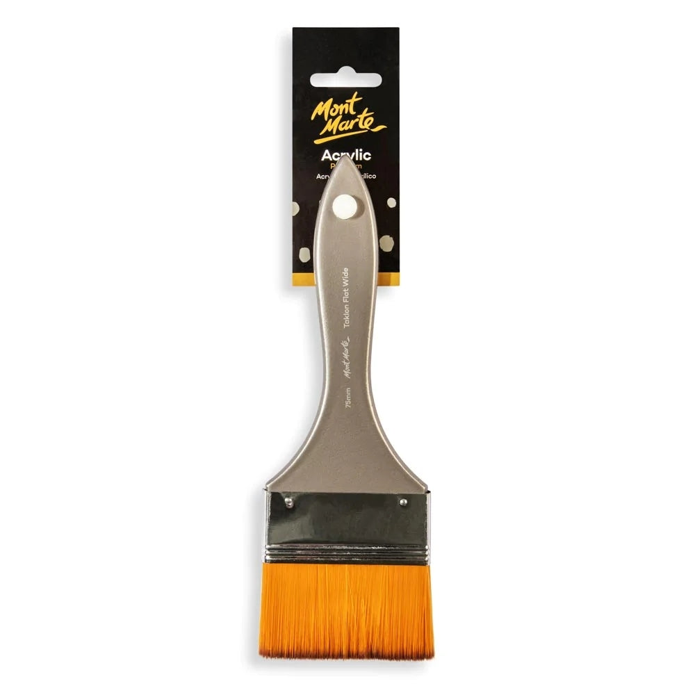 ACRYLIC PREMIUM BRUSH TAKLON ( BRAND MONT MARTE ) FLAT WIDE 75MM