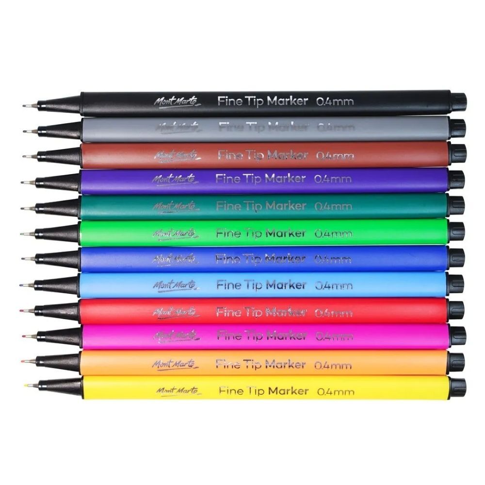 FINE TIP MARKER ( BRAND MONT MARTE ) 12 COLORS