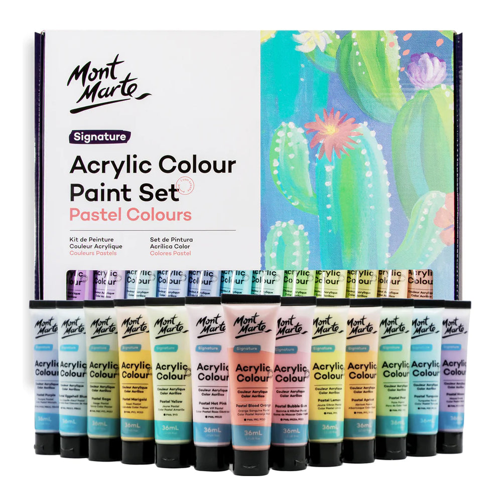 ACRYLIC COLOR PAINT SET ( BRAND MONT MARTE ) 24TUBES SET