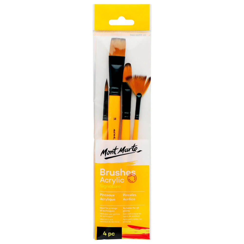 ACRYLIC BRUSH ( BRAND MONT MARTE ) SET OF 4