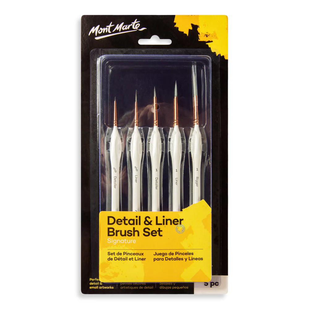 DETAIL AND LINER BRUSH ( BRAND MONT MARTE ) SIGNATURE SET OF 5