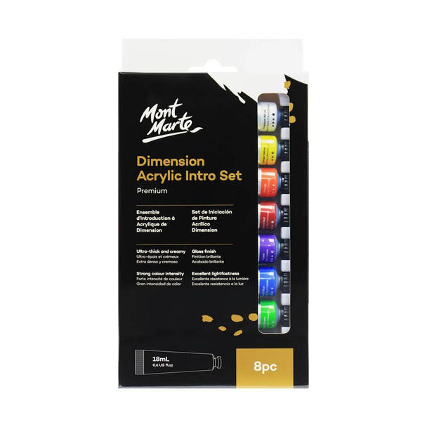 PREMIUM DIMENSION ACRYLIC PAINT SET ( BRAND MONT MARTE ) 8PCS 18ML