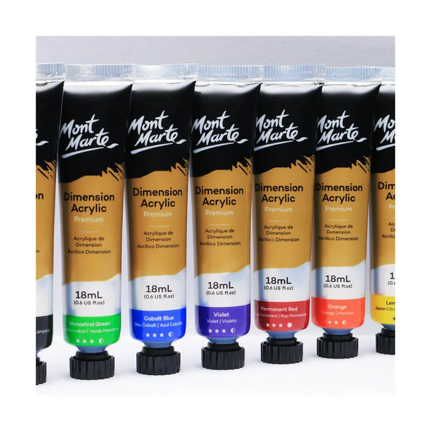 PREMIUM DIMENSION ACRYLIC PAINT SET ( BRAND MONT MARTE ) 8PCS 18ML