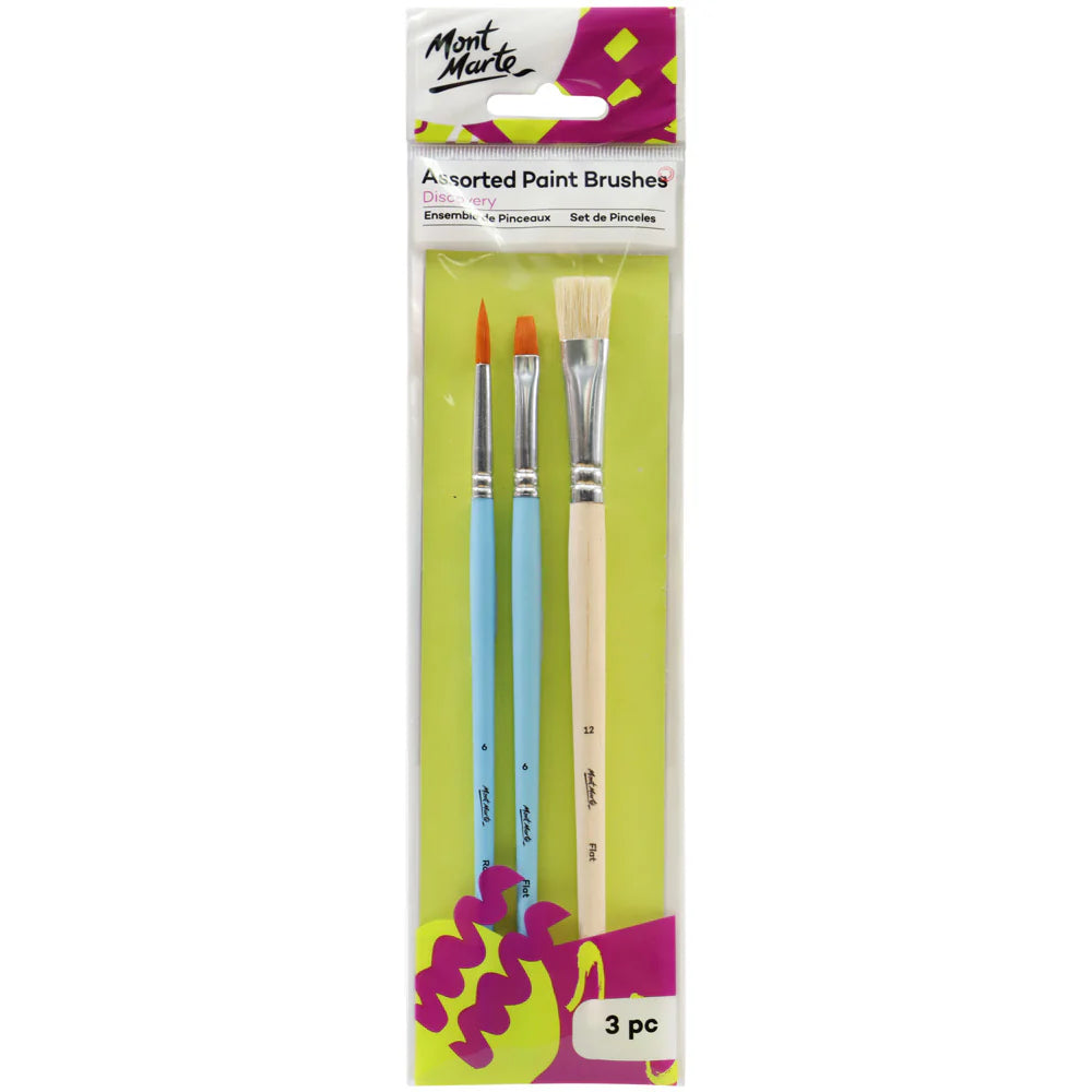 ASSORTED PAINT BRUSH ( BRAND MONT MARTE ) 3PCS