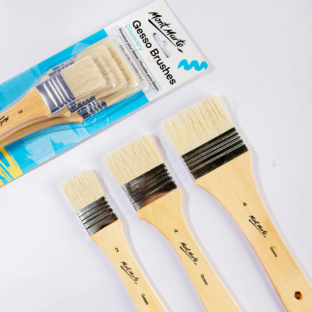 GESSO BRUSH ( BRAND MONT MARTE ) SIZES 2,4,6 SET OF 3