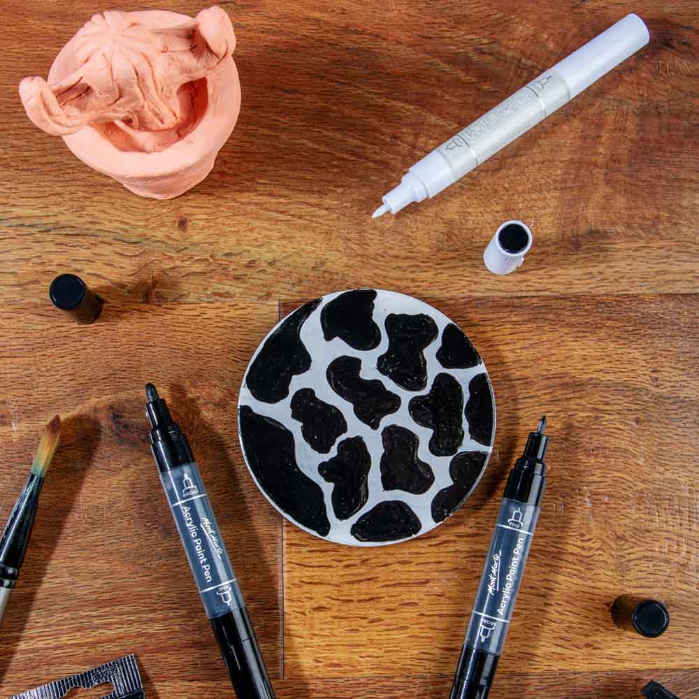 DUAL TIP ACRYLIC PAINT PEN ( BRAND MONT MARTE ) BLACK 2PCS