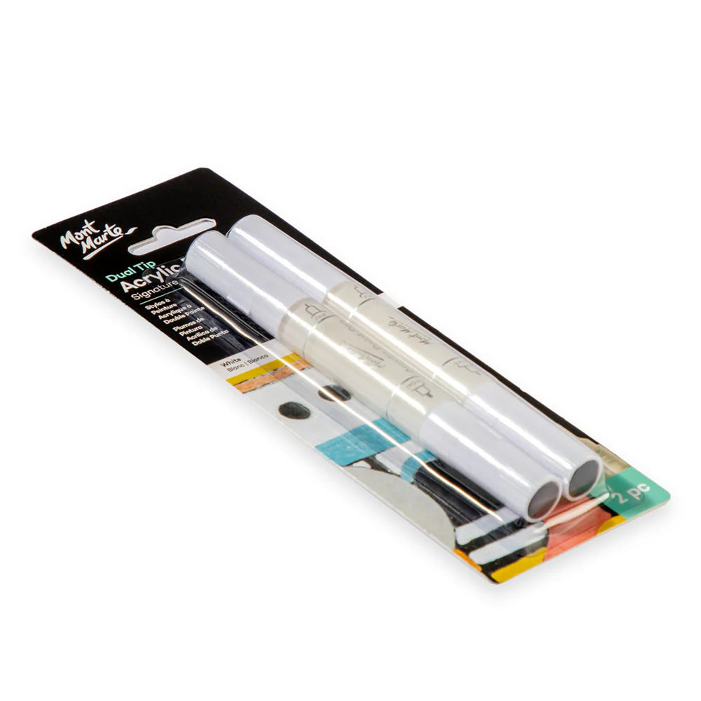 ACRYLIC PAINT PENS WHITE COLOR ( BRAND MONT MARTE ) 2 PCS