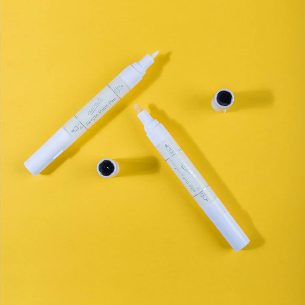 ACRYLIC PAINT PENS WHITE COLOR ( BRAND MONT MARTE ) 2 PCS